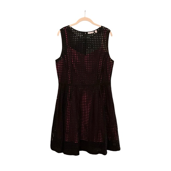 Halogen Black Pink Prism Fit and Flare Dress - Picture 5 of 13